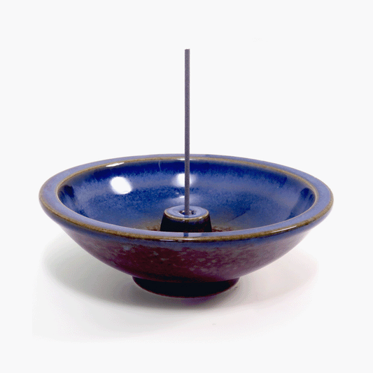 Shoyeido - Denim - 4-inch Round Incense Holder