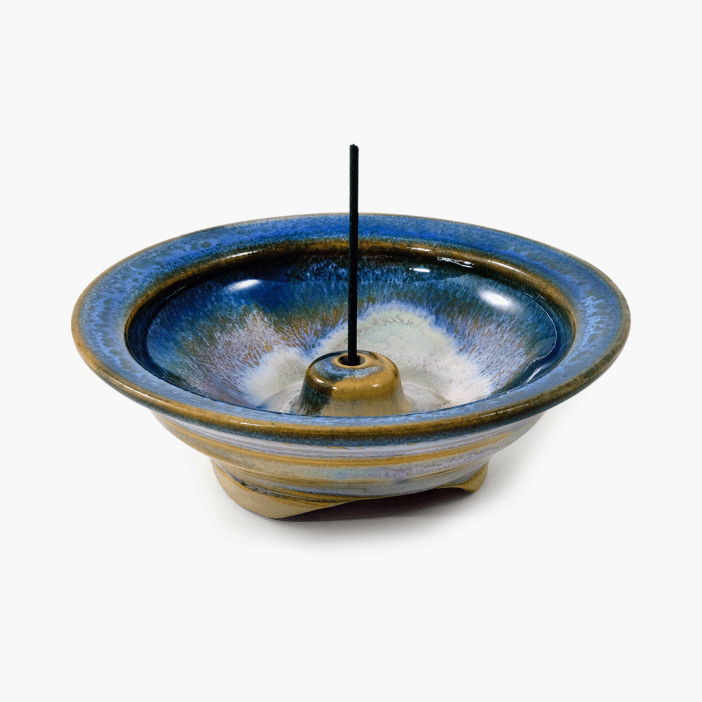 Shoyeido - Ocean Blue - 4-inch Round Incense Holder